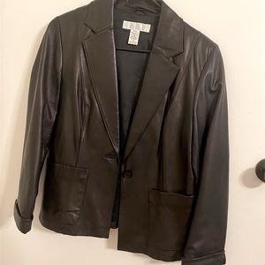 Oversized Leather Blazer
